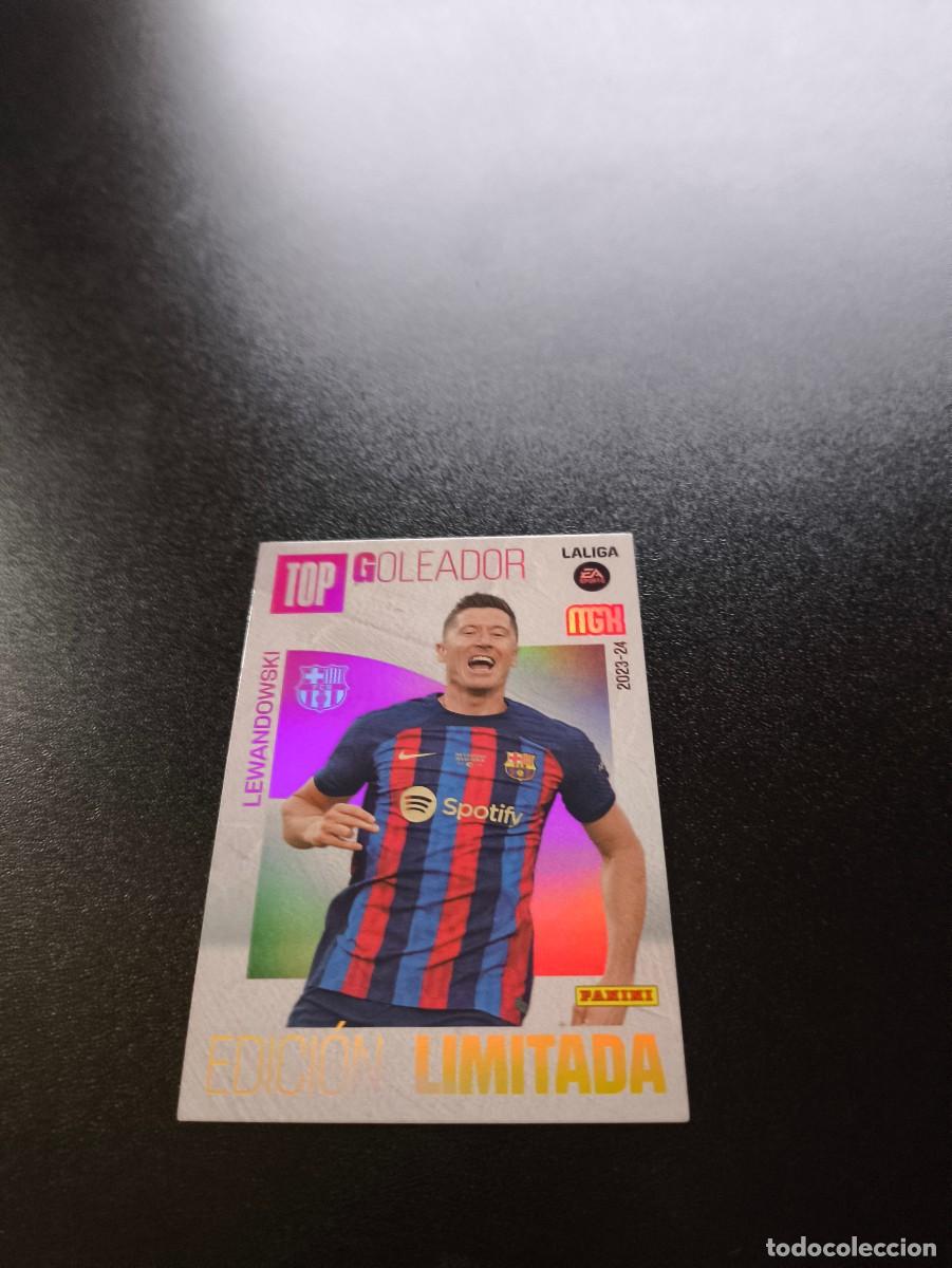Cromos de f&uacute;tbol: Lewandowski BARCELONA EDICION LIMITADA PANINI LIGA MEGACRACKS MGK 2023 2024 23 24 NO ESTE