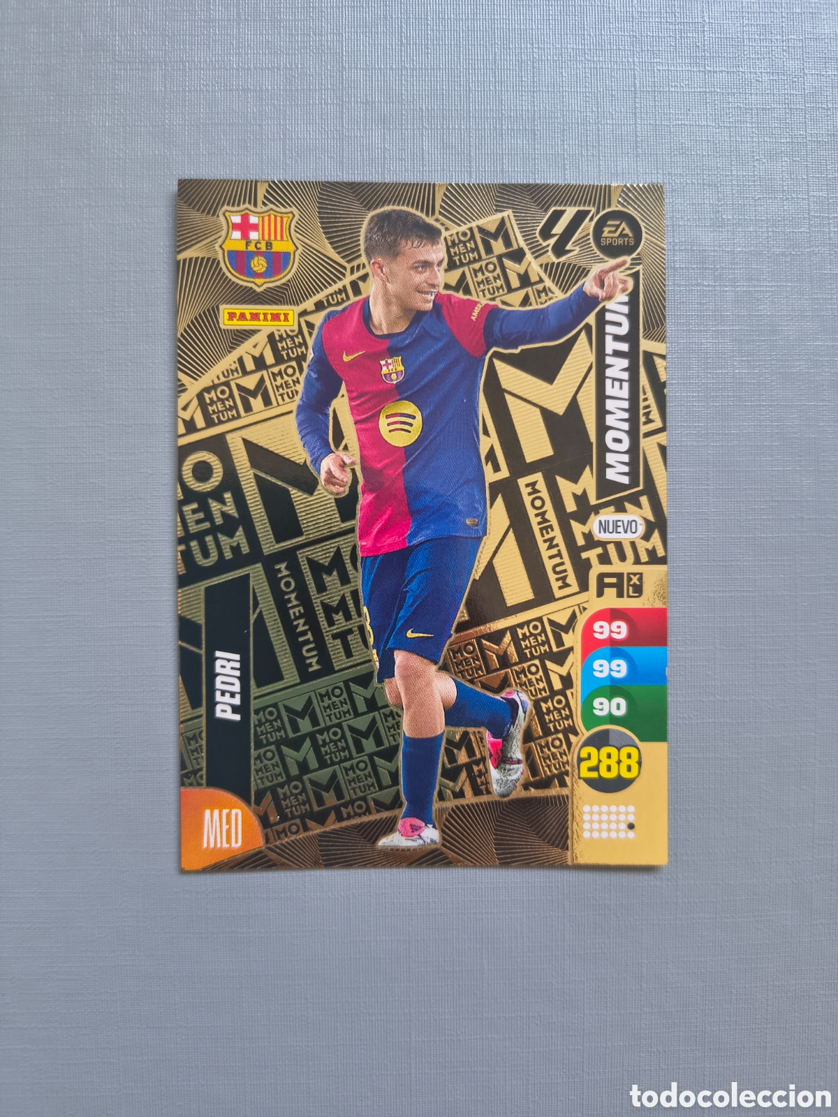 Cromos de f&uacute;tbol: CROMO ADRENALYN 24/25 2024 2025 PANINI NUEVO MOMENTUM FC BARCELONA PEDRI