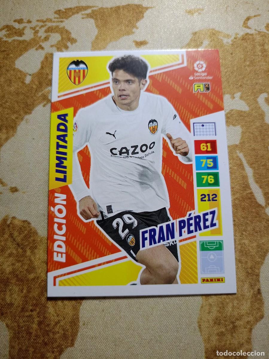 Cromos de f&uacute;tbol: Edici&oacute;n Limitada FRAN P&Eacute;REZ Adrenalyn 2022-23