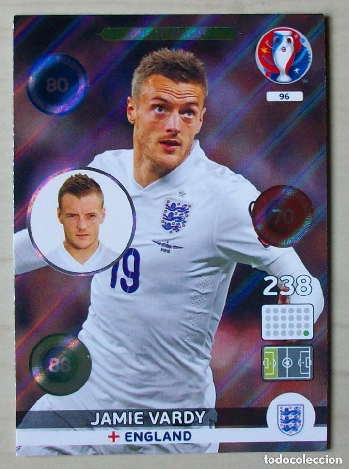Fu&szlig;ball-Sticker: 96 JAMIE VARDY INGLATERRA FICHAS ALBUM ADRENALYN XL EUROCOPA FRANCIA 2016