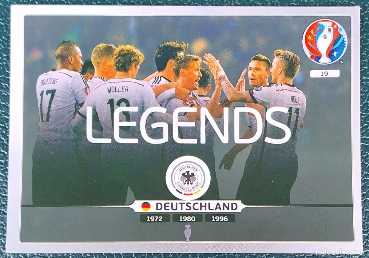 Cromos de f&uacute;tbol: 19 LEGENDS ALEMANIA FICHAS ALBUM ADRENALYN XL EUROCOPA FRANCIA 2016