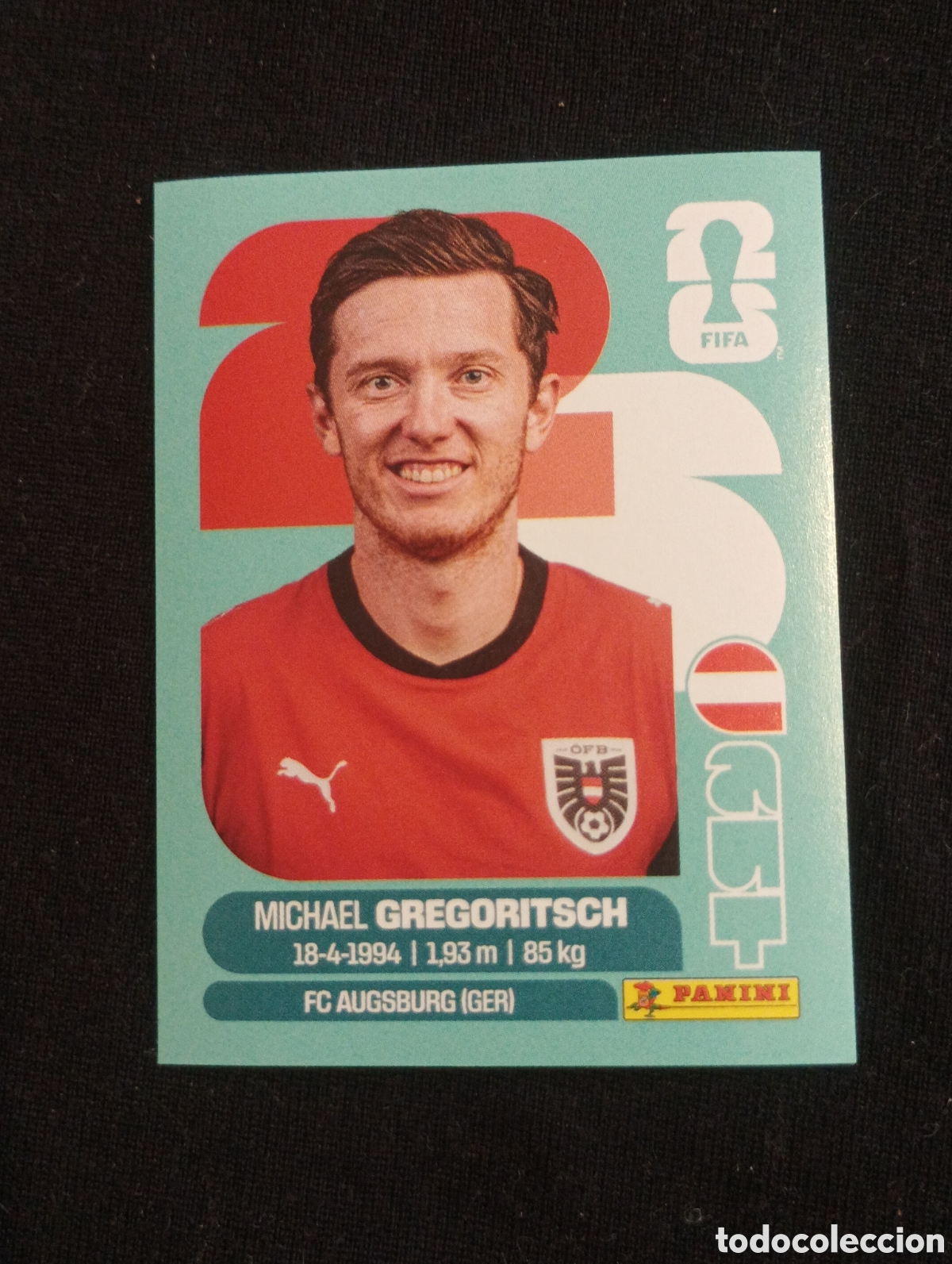 Cromos de f&uacute;tbol: mundial panini 2026 Michael gregoritsch
