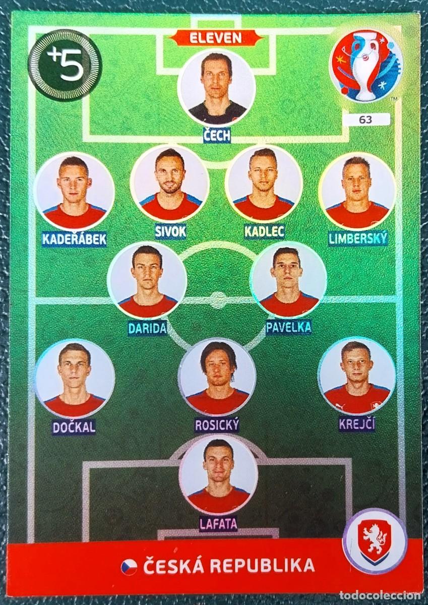 Cromos de f&uacute;tbol: 63 ELEVEN REPUBLICA CHECA FICHAS ALBUM ADRENALYN XL EUROCOPA FRANCIA 2016