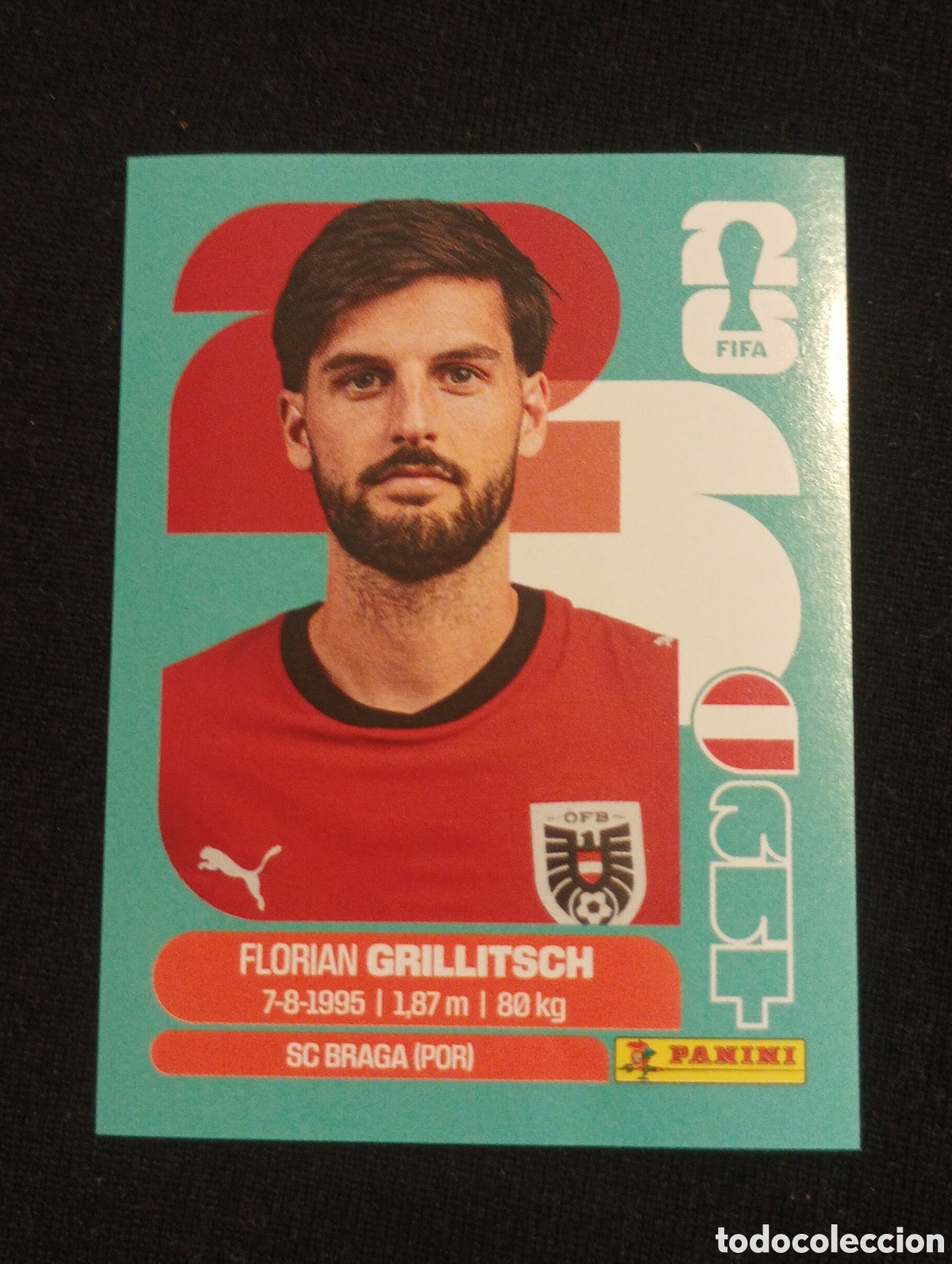 Cromos de f&uacute;tbol: mundial panini 2026 florian grillitsch