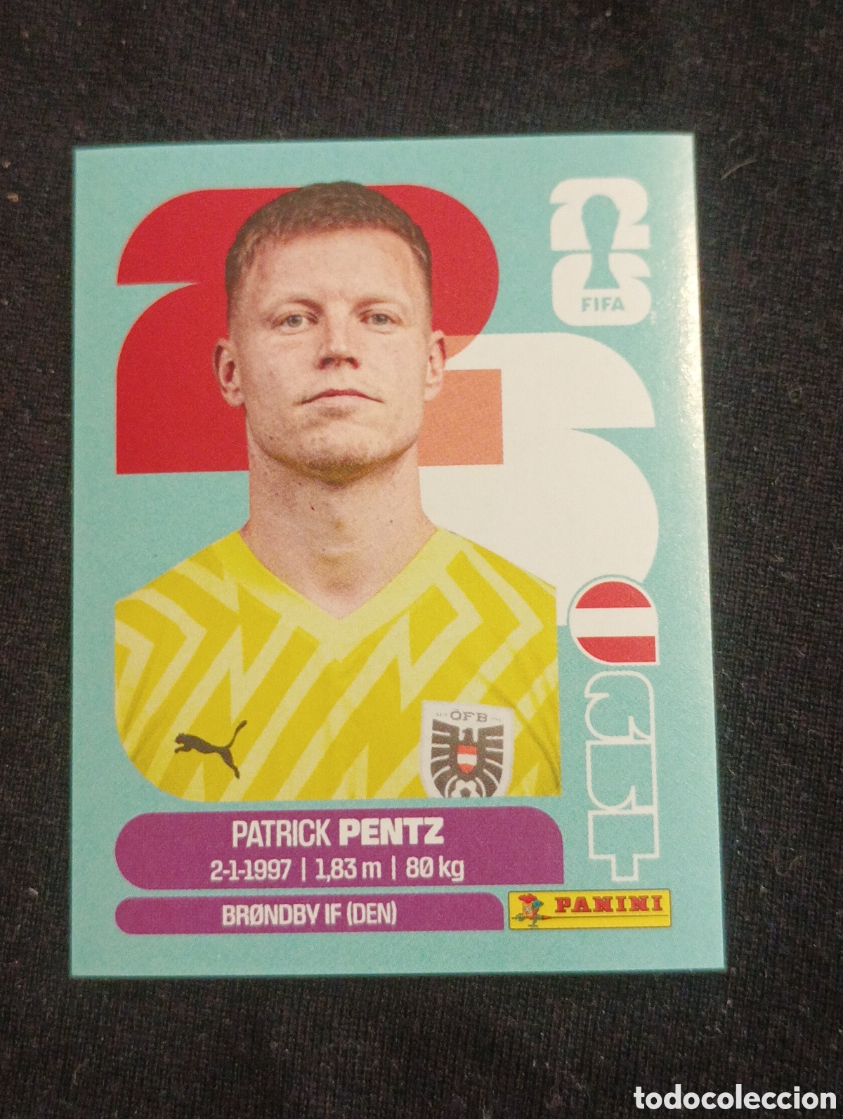 Cromos de f&uacute;tbol: mundial panini 2026 Patrick pentz