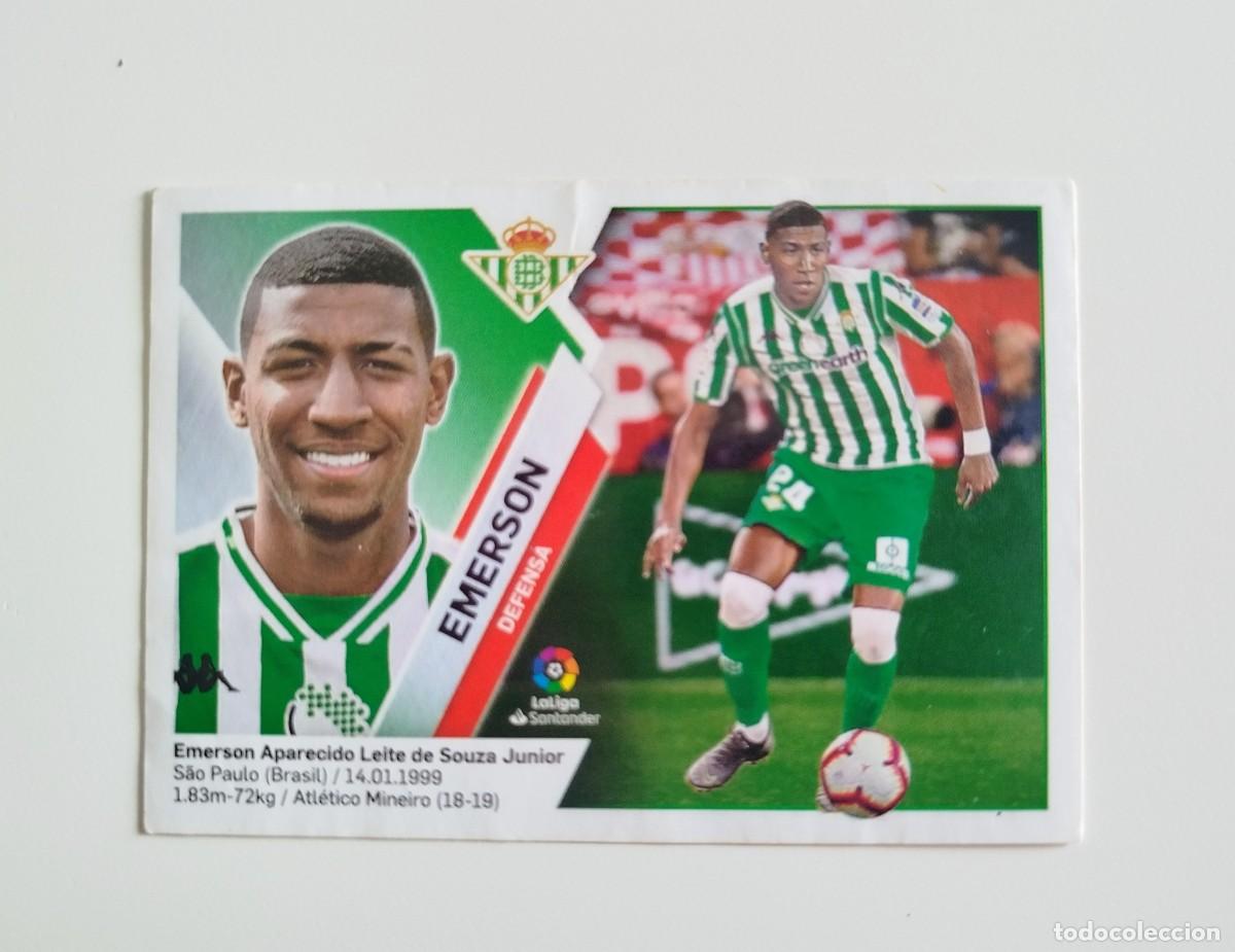Cromos de f&uacute;tbol: Emerson 4B SIN PEGAR NUNCA PEGADO Real Betis Liga Ediciones Este 19 20 / 2019 2020