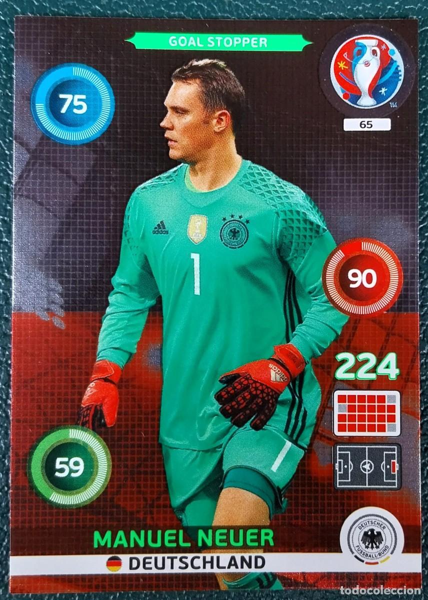 Cromos de f&uacute;tbol: 65 MANUEL NEUER ALEMANIA FICHAS ALBUM ADRENALYN XL EUROCOPA FRANCIA 2016