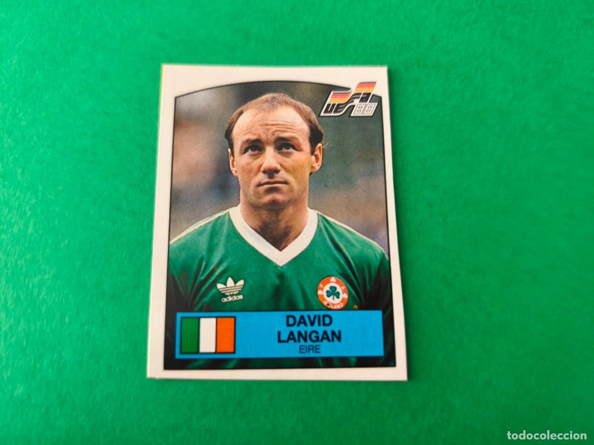 Cromos de f&uacute;tbol: CROMO FUTBOL LANGAN EIRE RECORTADO N&ordm; 190 EUROCOPA EURO 88 PANINI