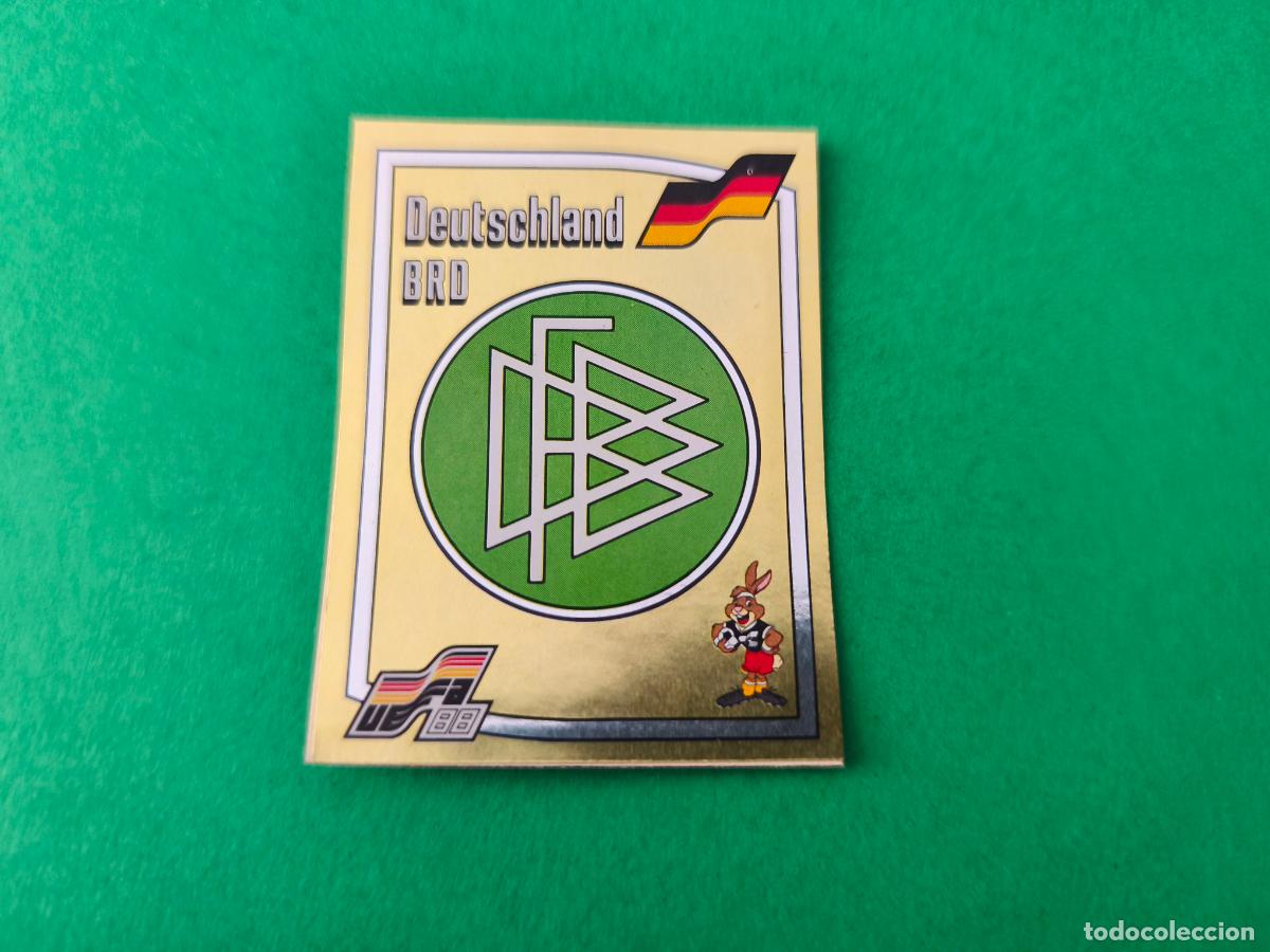 Cromos de f&uacute;tbol: CROMO FUTBOL ESCUDO ALEMANIA RECORTADO N&ordm; 50 EUROCOPA EURO ALEMANIA 88 PANINI