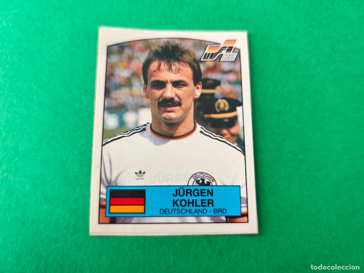 Cromos de f&uacute;tbol: CROMO FUTBOL KOHLER ALEMANIA RECORTADO N&ordm; 54 EUROCOPA EURO ALEMANIA 88 PANINI