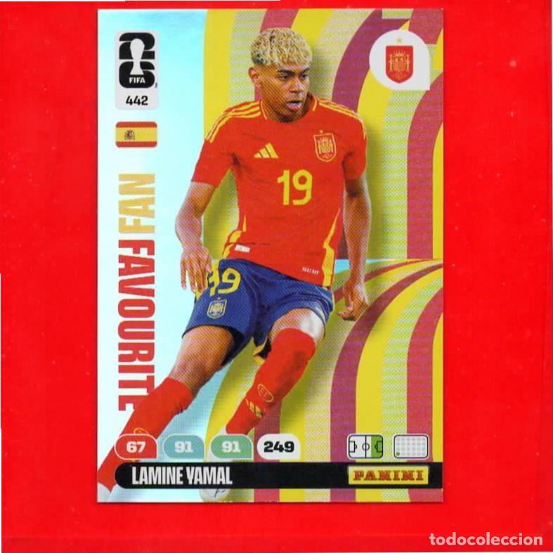 Cromos de f&uacute;tbol: 442 Lamine Yamal - Espa&ntilde;a -Fan Favourite - ADRENALYN FIFA WORLD CUP Mundial 2026