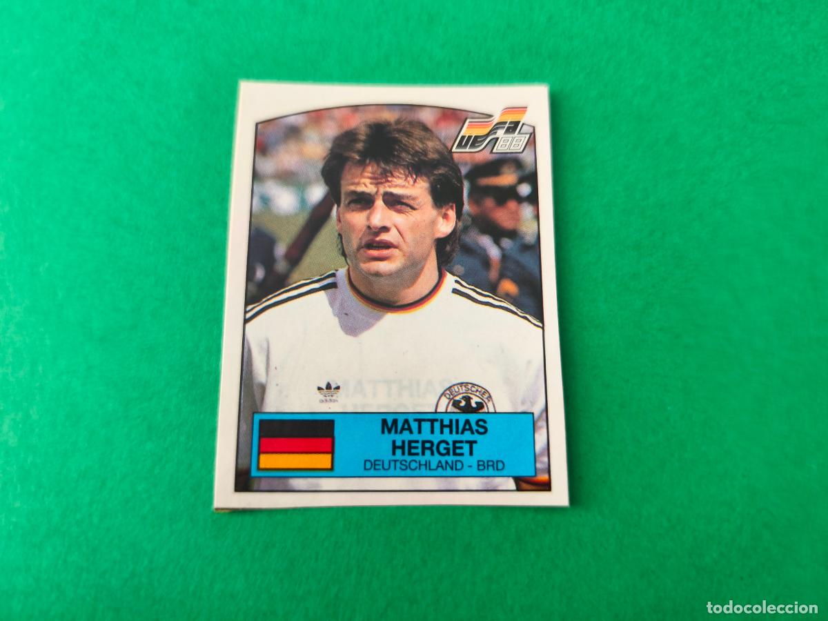 Cromos de f&uacute;tbol: CROMO FUTBOL HERGET ALEMANIA RECORTADO N&ordm; 55 EUROCOPA EURO ALEMANIA 88 PANINI