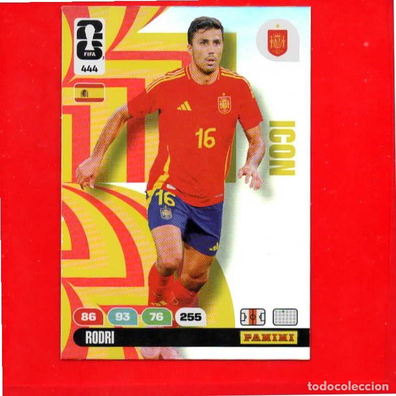 Cromos de f&uacute;tbol: 444 Rodri - Espa&ntilde;a -Icon - ADRENALYN FIFA WORLD CUP Mundial 2026