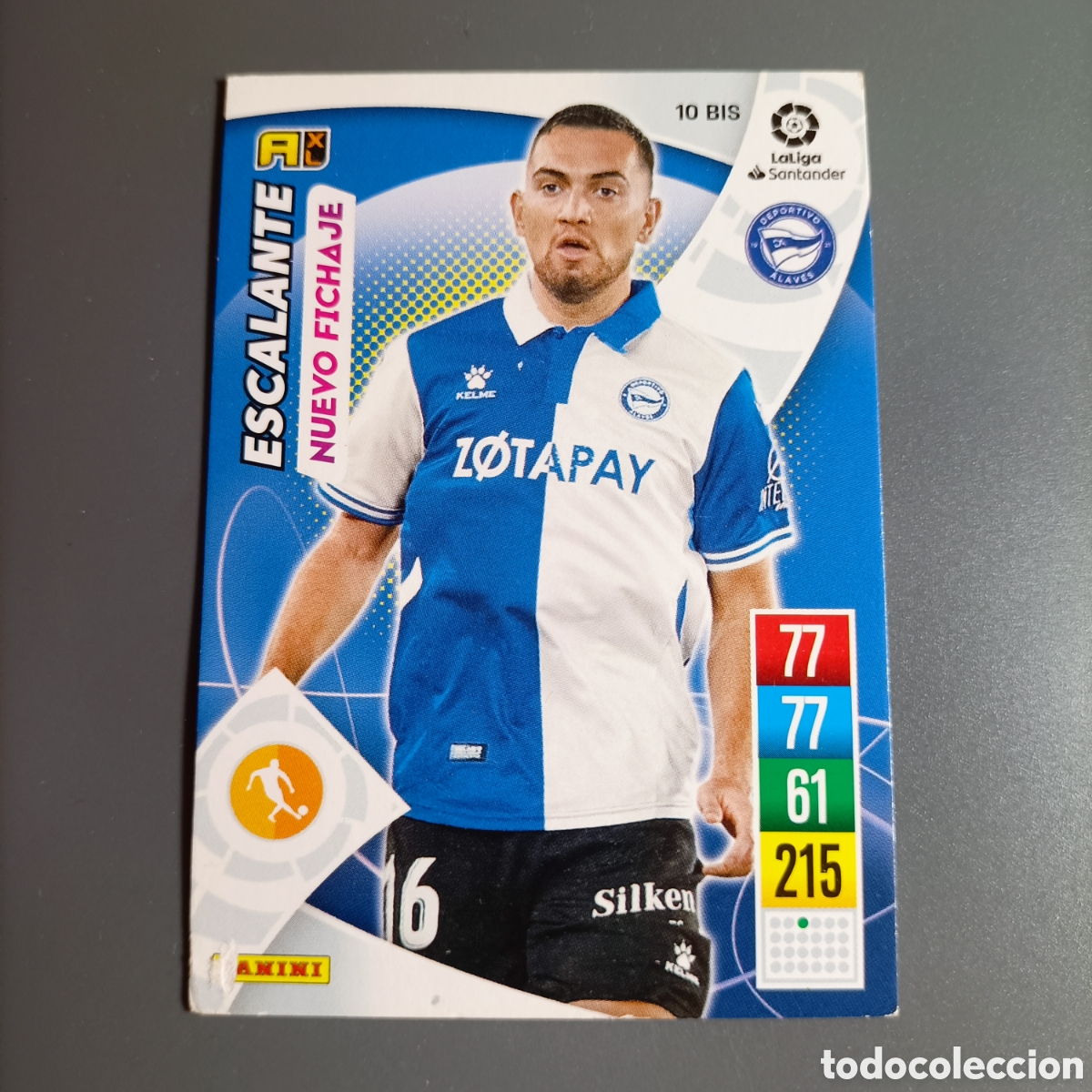 Cromos de f&uacute;tbol: ADRENALYN. LIGA 2021-2022 (ALAV&Eacute;S) №10 BIS. ESCALANTE / NUEVO FICHAJE