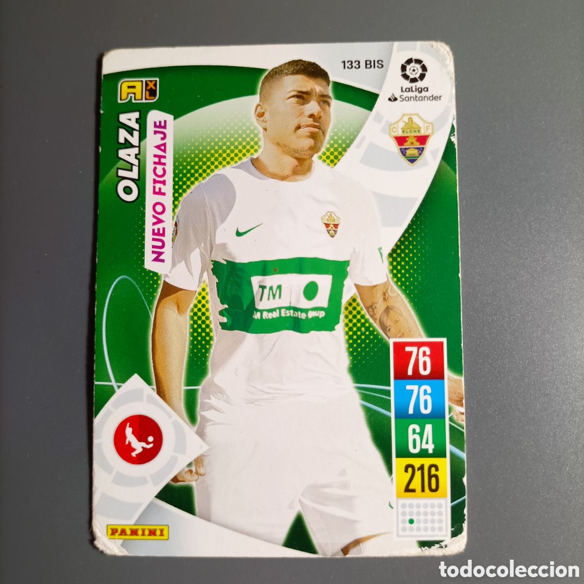 Cromos de f&uacute;tbol: ADRENALYN. LIGA 2021-2022 (ELCHE) №133 BIS. OLAZA / NUEVO FICHAJE