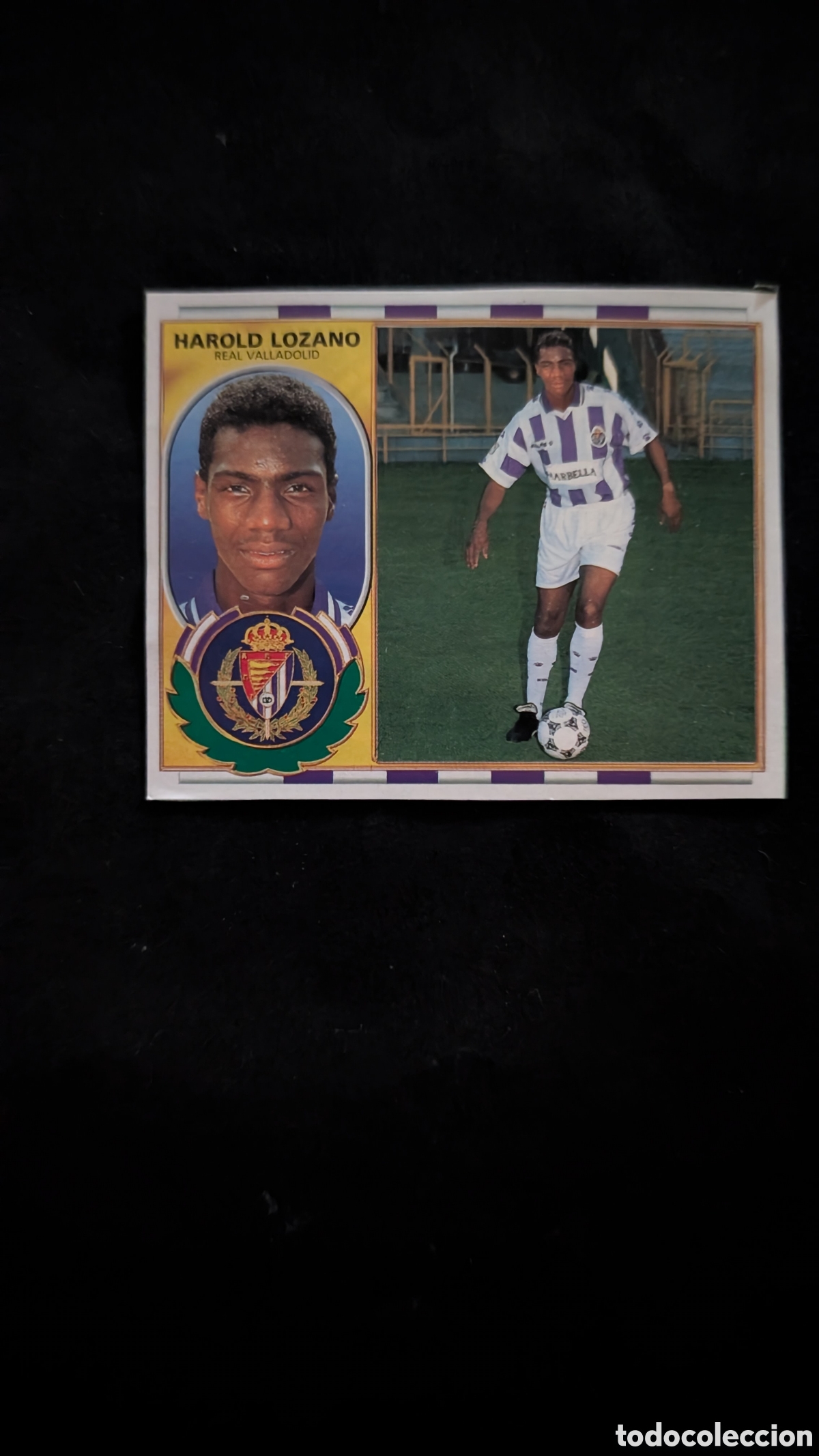 Figurine di Calcio: HAROLD LOZANO VALLADOLID FICHAJE 13 VERSION LIGA ESTE 1996/97 96 97 RECORTADO