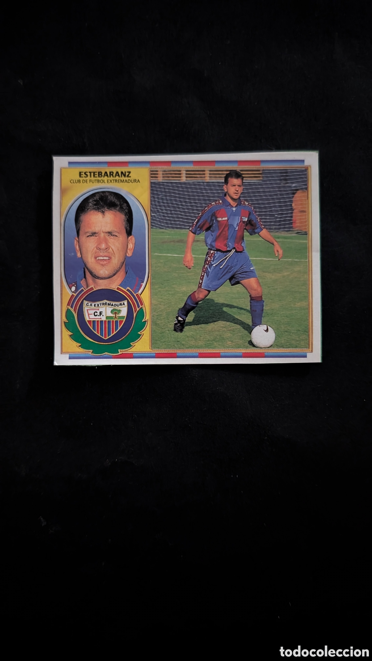 Fu&szlig;ball-Sticker: ESTEBARANZ EXTREMADURA FICHAJE 33 LIGA ESTE 1996/97 96 97 RECORTADO
