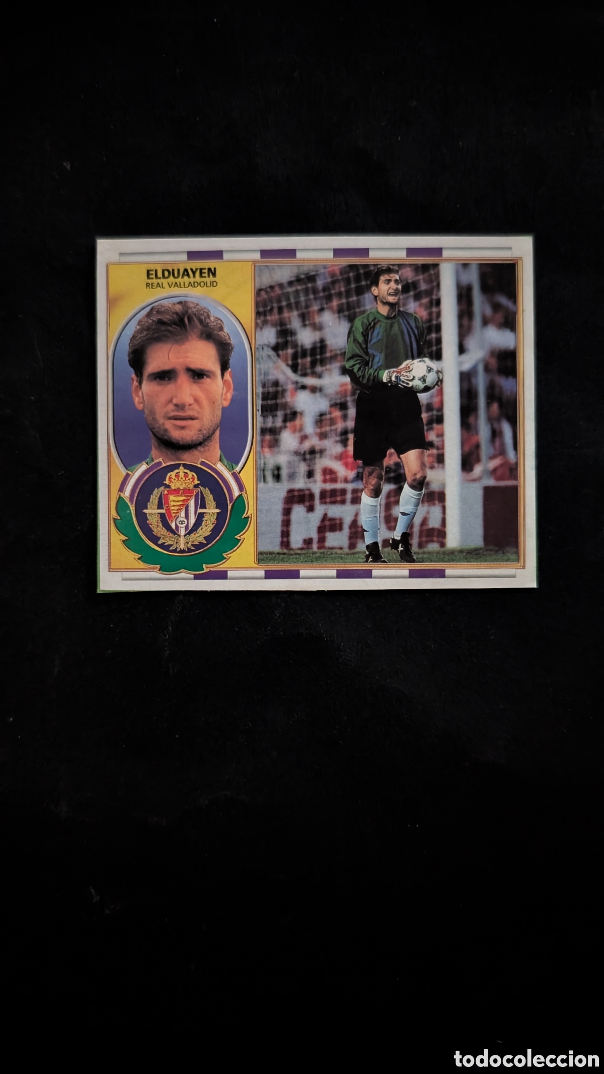 Fu&szlig;ball-Sticker: ELDUAYEN VALLADOLID FICHAJE 36 LIGA ESTE 1996/97 96 97 RECORTADO