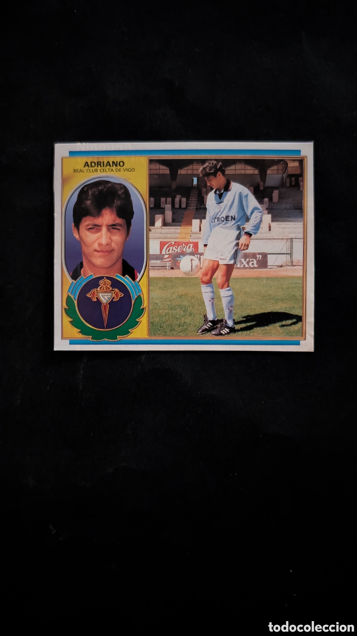 Fu&szlig;ball-Sticker: ADRIANO CELTA FICHAJE 28 BIS LIGA ESTE 1996/97 96 97 RECORTADO