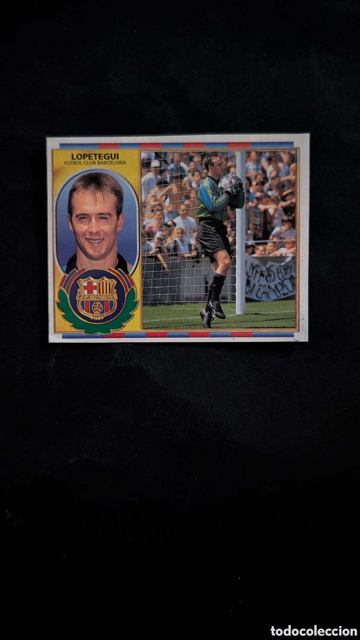 Fu&szlig;ball-Sticker: LOPETEGUI BARCELONA COLOCA LIGA ESTE 1996/97 96 97 RECORTADO