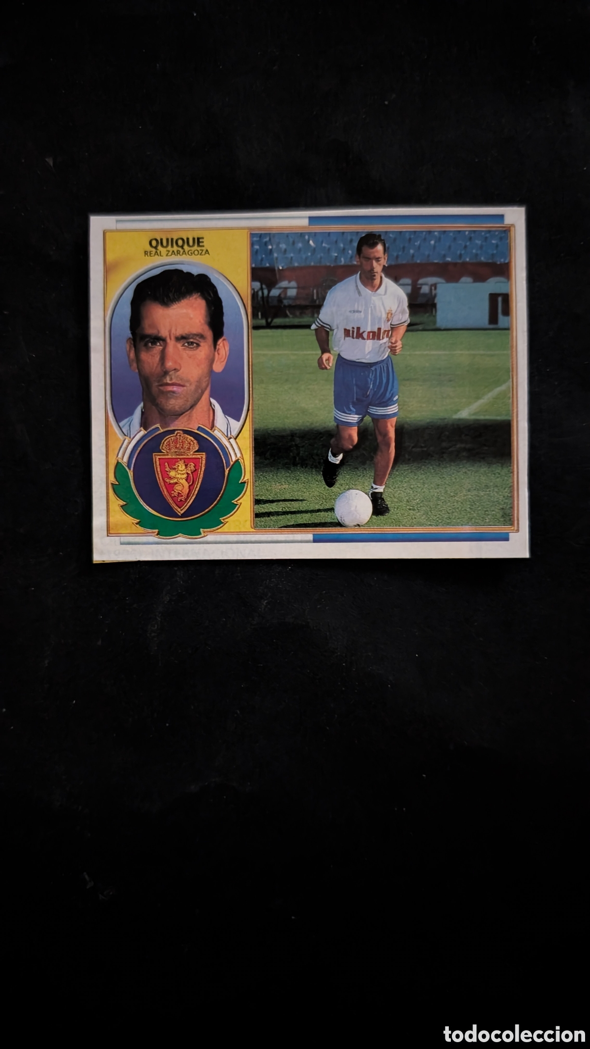 Cromos de Futebol: QUIQUE ZARAGOZA COLOCA LIGA ESTE 1996/97 96 97 RECORTADO