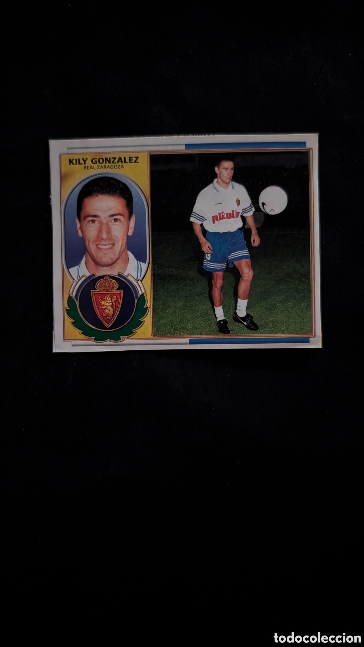Football Stickers: KILY GONZALEZ ZARAGOZA COLOCA LIGA ESTE 1996/97 96 97 RECORTADO