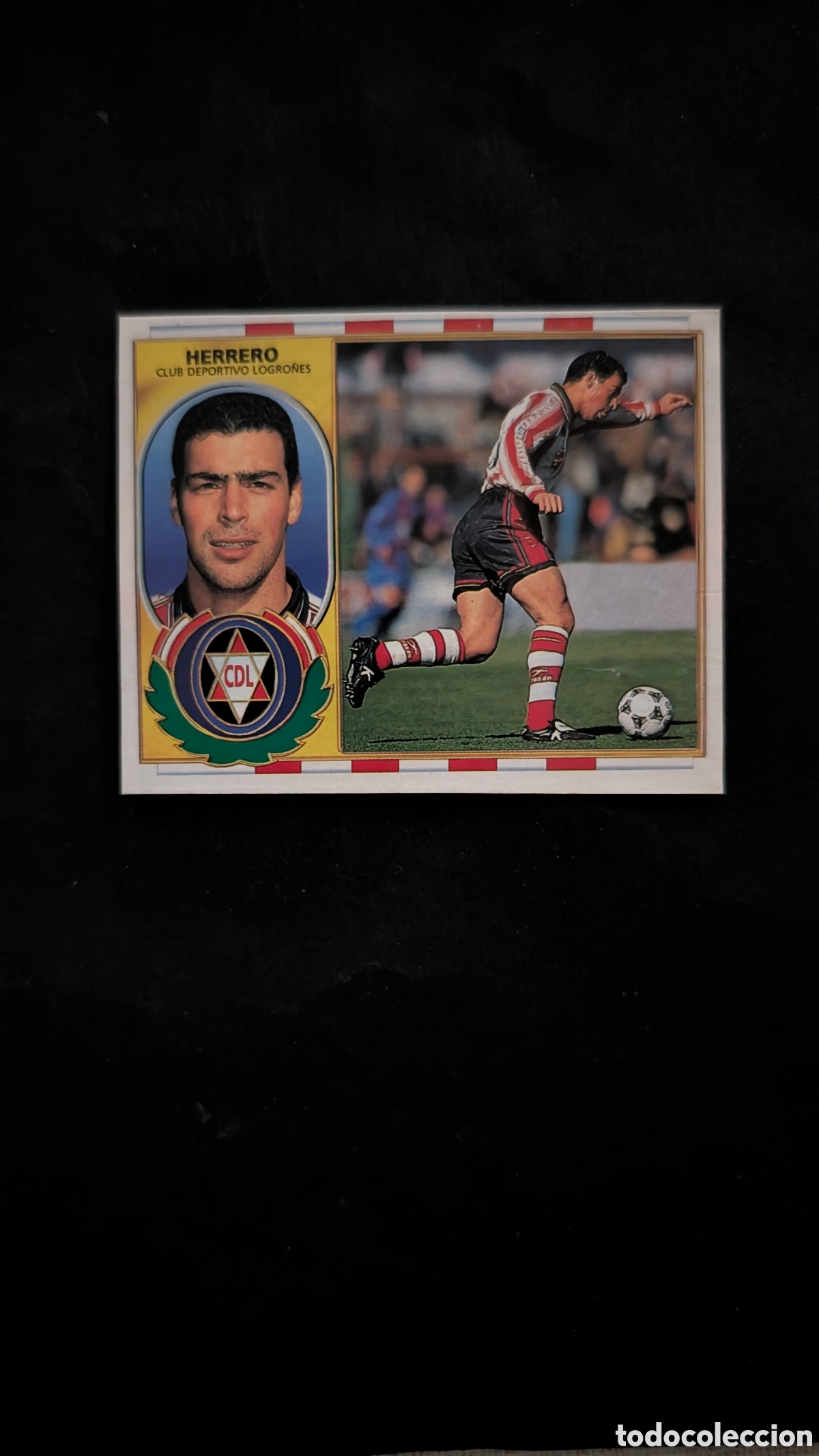Figurine di Calcio: HERRERO LOGRO&Ntilde;ES BAJA LIGA ESTE 1996/97 96 97 RECORTADO