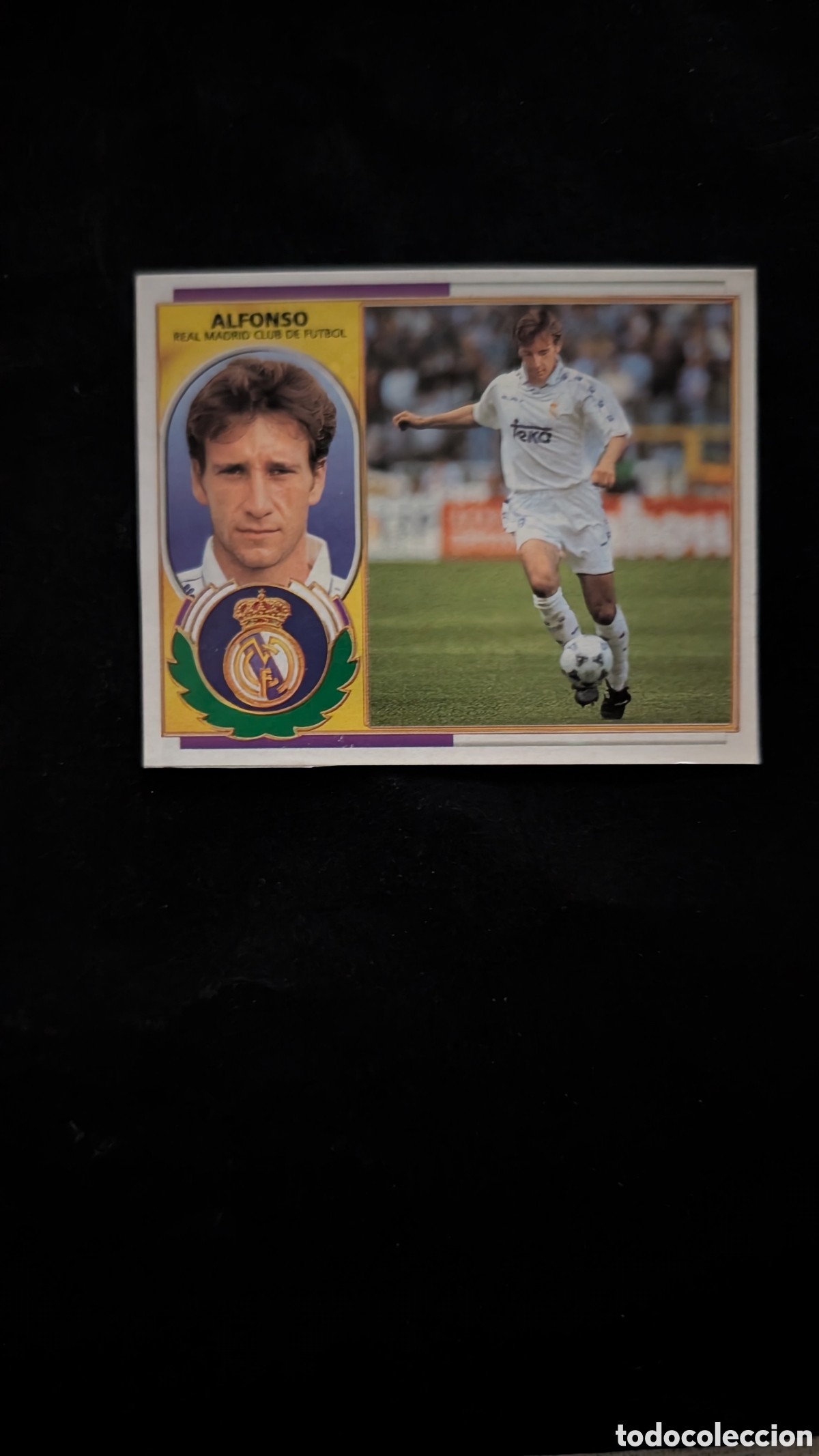 Fu&szlig;ball-Sticker: ALFONSO BAJA VERSION REAL MADRID LIGA ESTE 1996/97 96 97 RECORTADO