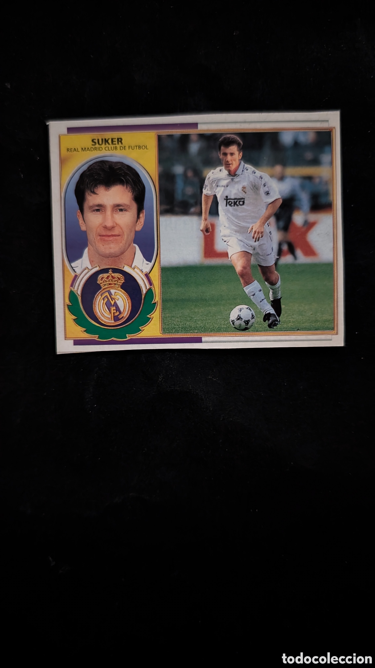 Fu&szlig;ball-Sticker: SUKER VERSION REAL MADRID LIGA ESTE 1996/97 96 97 RECORTADO