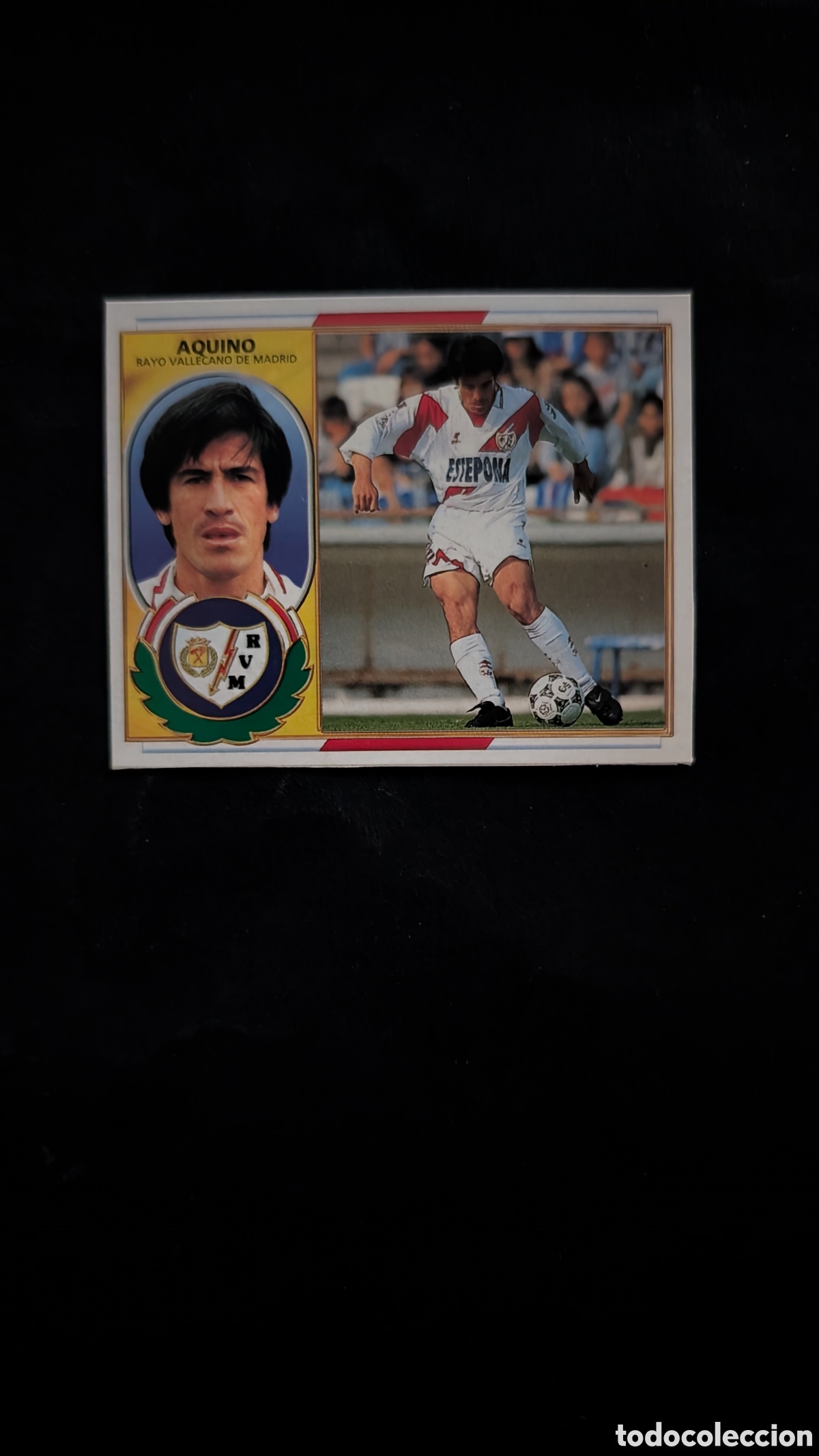 Fu&szlig;ball-Sticker: AQUINO RAYO VALLECANO BAJA LIGA ESTE 1996/97 96 97 RECORTADO