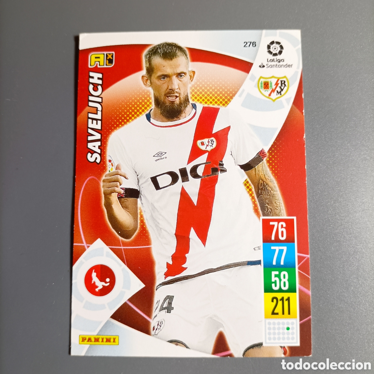 Cromos de f&uacute;tbol: ADRENALYN. LIGA 2021-2022 (RAYO) №276 SAVELJICH