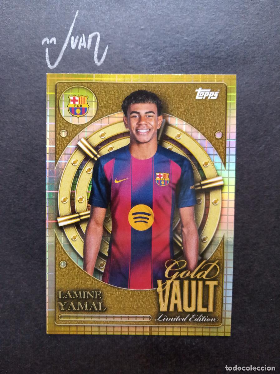 Cromos de f&uacute;tbol: 5 LIMITED EDITION GOLD VAULT YAMAL BARCELONA MUNDIAL ESPA&Ntilde;A ⚽ TOPPS &reg; COLLECTOR TIN 2025 2026 25 26