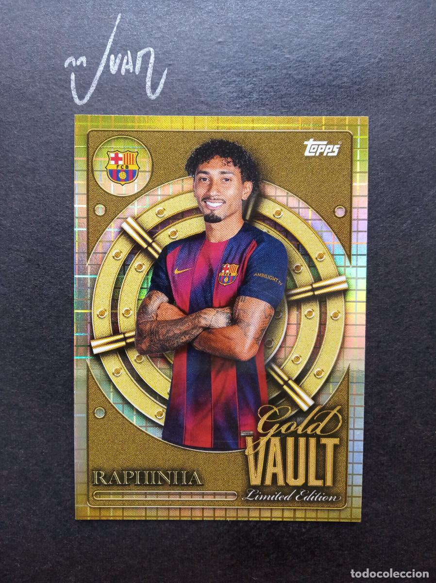 Cromos de f&uacute;tbol: GV 4 LIMITED EDITION GOLD VAULT RAPHINHA FC BARCELONA BRASIL ⚽ TOPPS &reg; COLLECTOR TIN 2025 2026 25 26