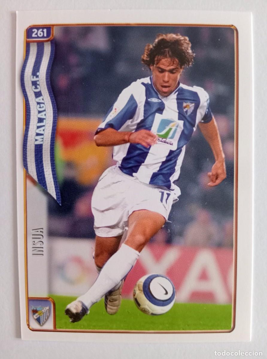 Cromos de f&uacute;tbol: CROMO FUTBOL M&Aacute;LAGA C.F. MUNDI CROMO 2004-2005: INS&Uacute;A