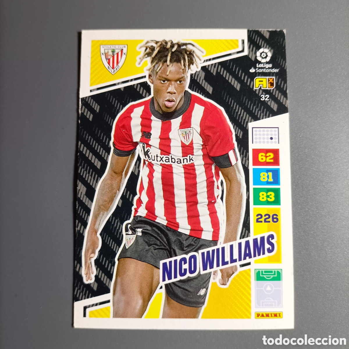 Cromos de f&uacute;tbol: ADRENALYN. LIGA 2022-2023 (ATHLETIC) №32 NICO WILLIAMS