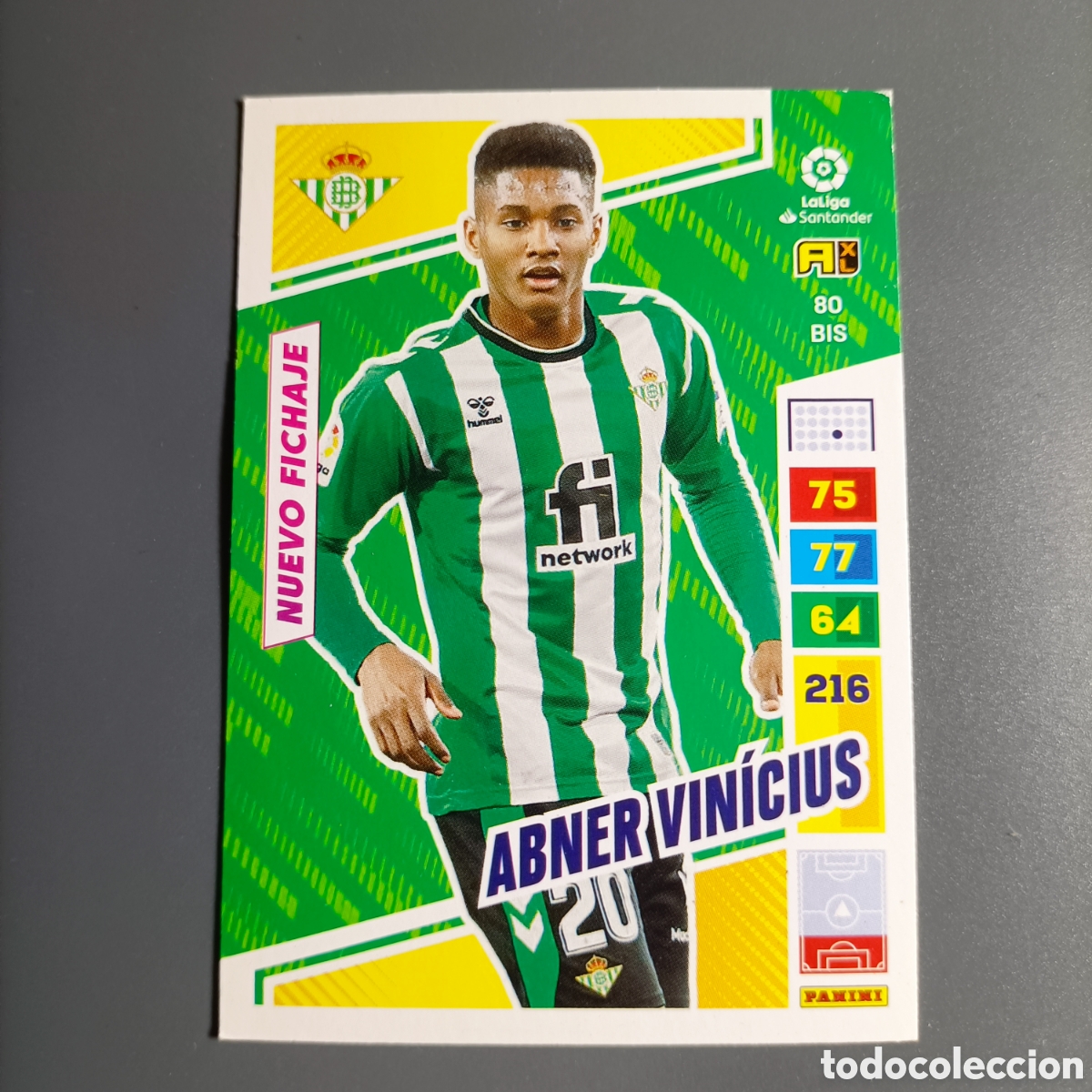 Cromos de f&uacute;tbol: ADRENALYN. LIGA 2022-2023 (BETIS) №80 BIS. ABNER VINICIUS / NUEVO FICHAJE