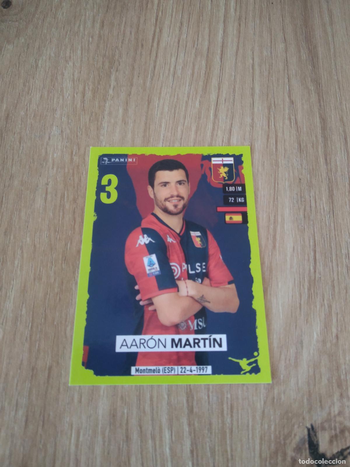 Cromos de f&uacute;tbol: 163 AARON MARTIN GENOA CROMO FUTBOL PANINI LIGA ITALIA 23-24 CALCIATORI 2023-2024