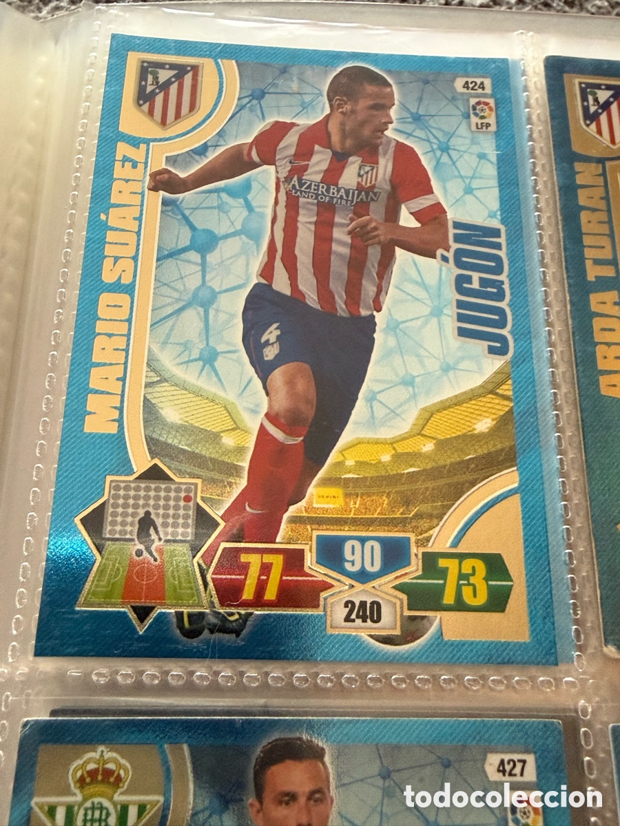 Cromos de f&uacute;tbol: Adrenalyn XL. 2013-14. MARIO SU&Aacute;REZ ( Atl&eacute;tico). JUG&Oacute;N