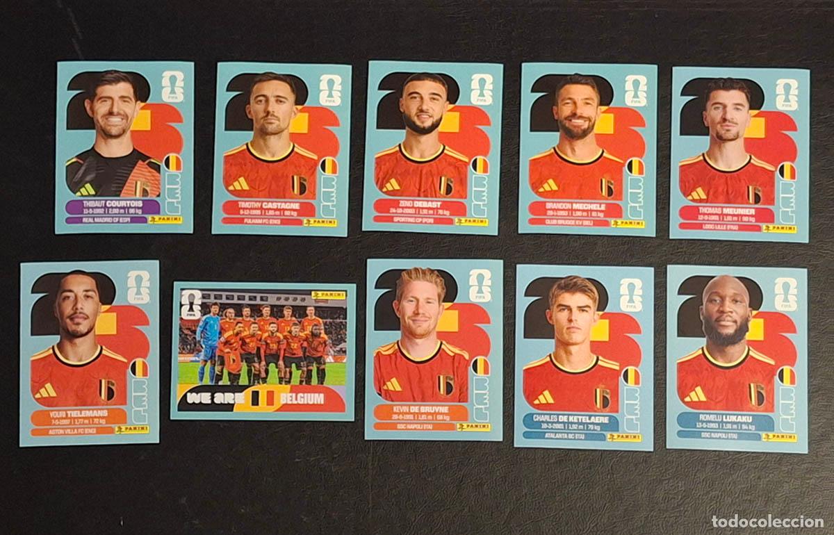 Fu&szlig;ball-Sticker: B&eacute;lgica BEL 9 cromos, Mundial de F&uacute;tbol 2026
