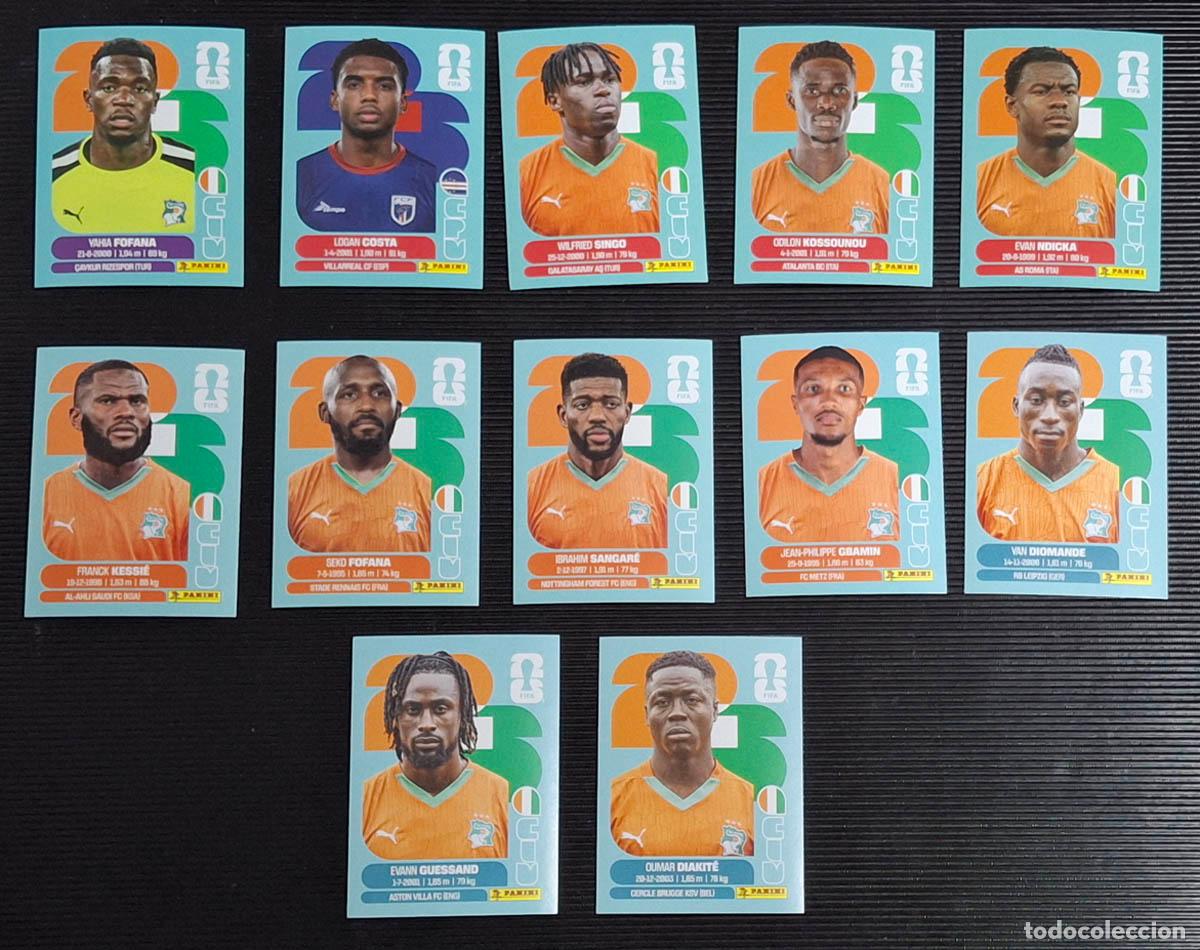 Fu&szlig;ball-Sticker: Costa de Marfil CIV 12 cromos, Mundial de F&uacute;tbol 2026