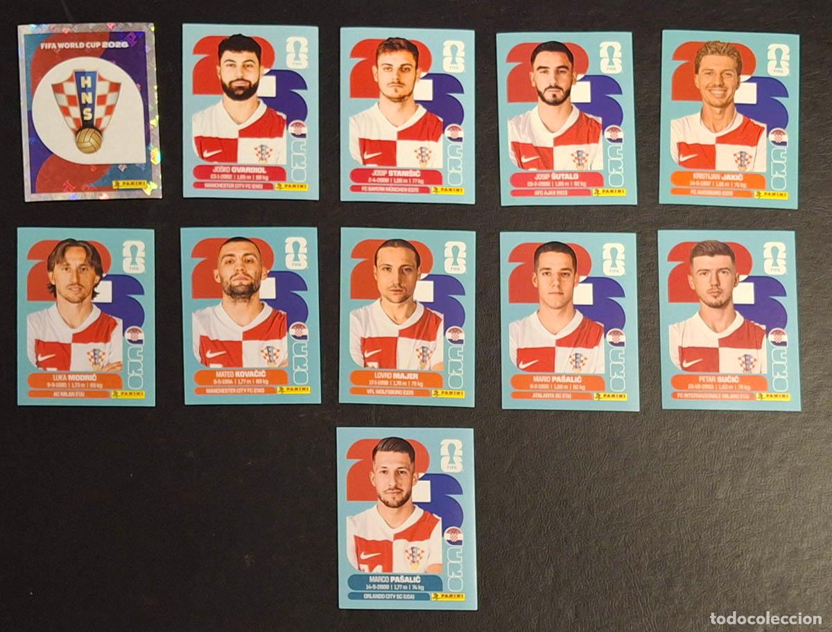 Fu&szlig;ball-Sticker: Croacia CRO 11 cromos, Mundial de F&uacute;tbol 2026
