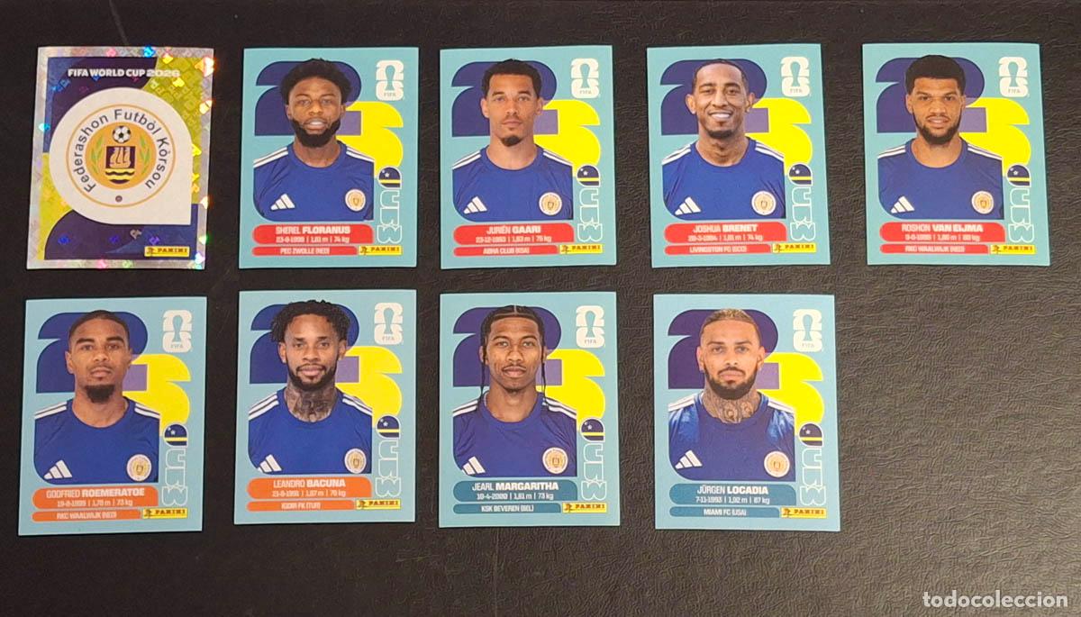 Fu&szlig;ball-Sticker: Curazao CUW 9 cromos, Mundial de F&uacute;tbol 2026