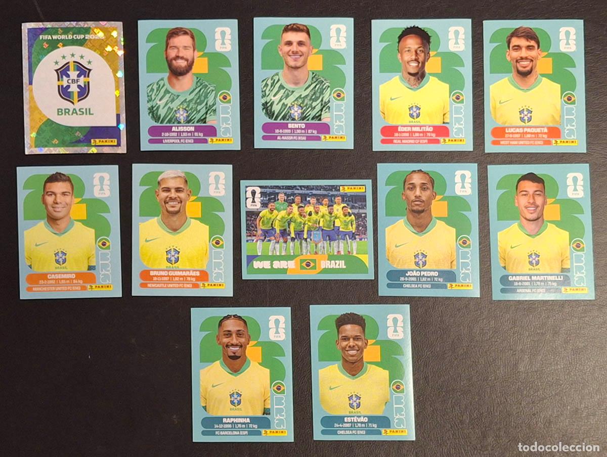 Fu&szlig;ball-Sticker: Brasil BRA 12 cromos, Mundial de F&uacute;tbol 2026