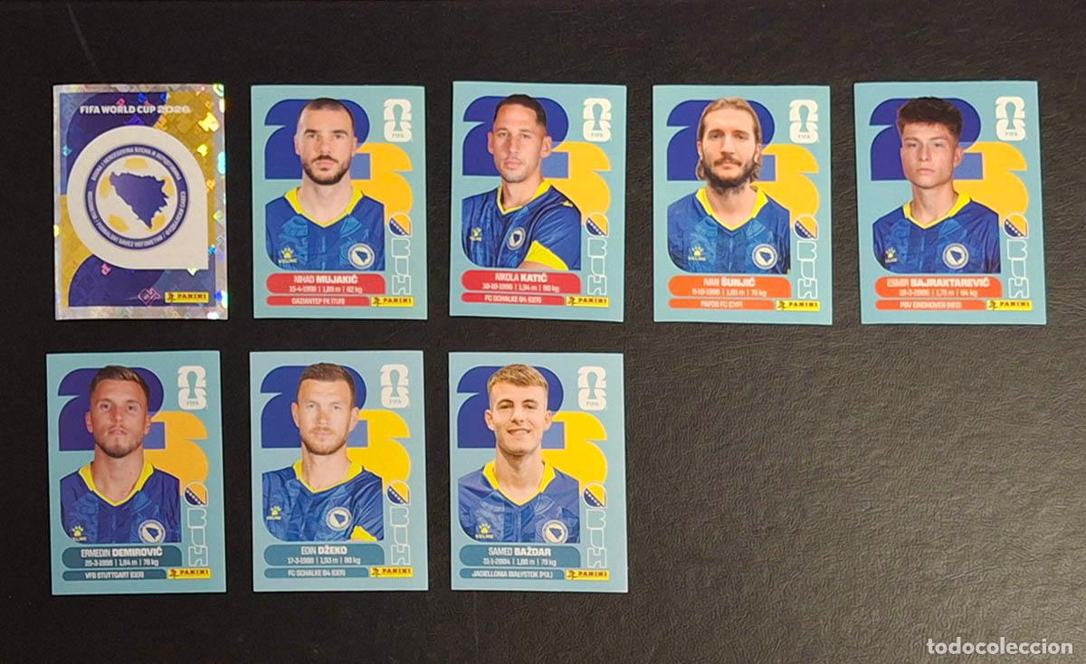 Fu&szlig;ball-Sticker: Bosnia y Herzegovina BIH 8 cromos, Mundial de F&uacute;tbol 2026