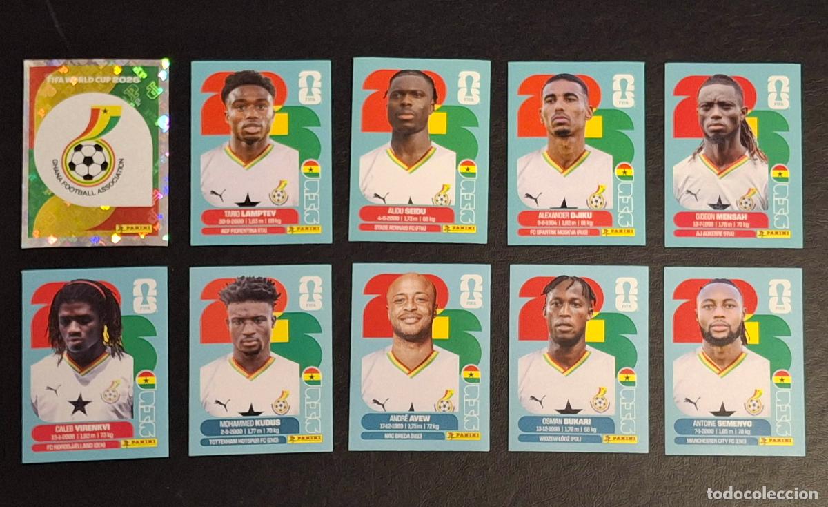 Fu&szlig;ball-Sticker: Ghana GHA 8 cromos, Mundial de F&uacute;tbol 2026