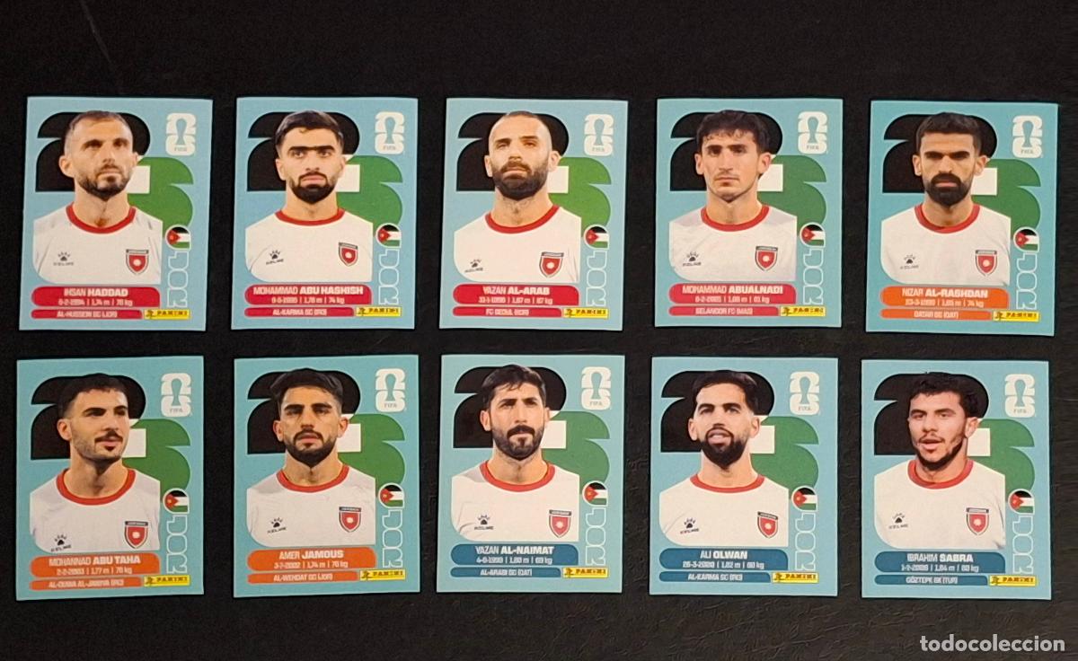 Fu&szlig;ball-Sticker: Jordania JOR 10 cromos, Mundial de F&uacute;tbol 2026