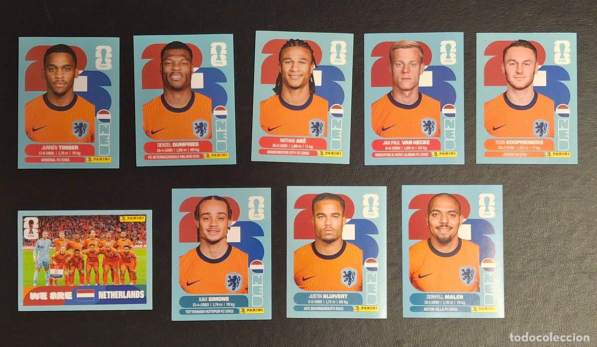 Fu&szlig;ball-Sticker: Pa&iacute;ses Bajos NED 9 cromos, Mundial de F&uacute;tbol 2026