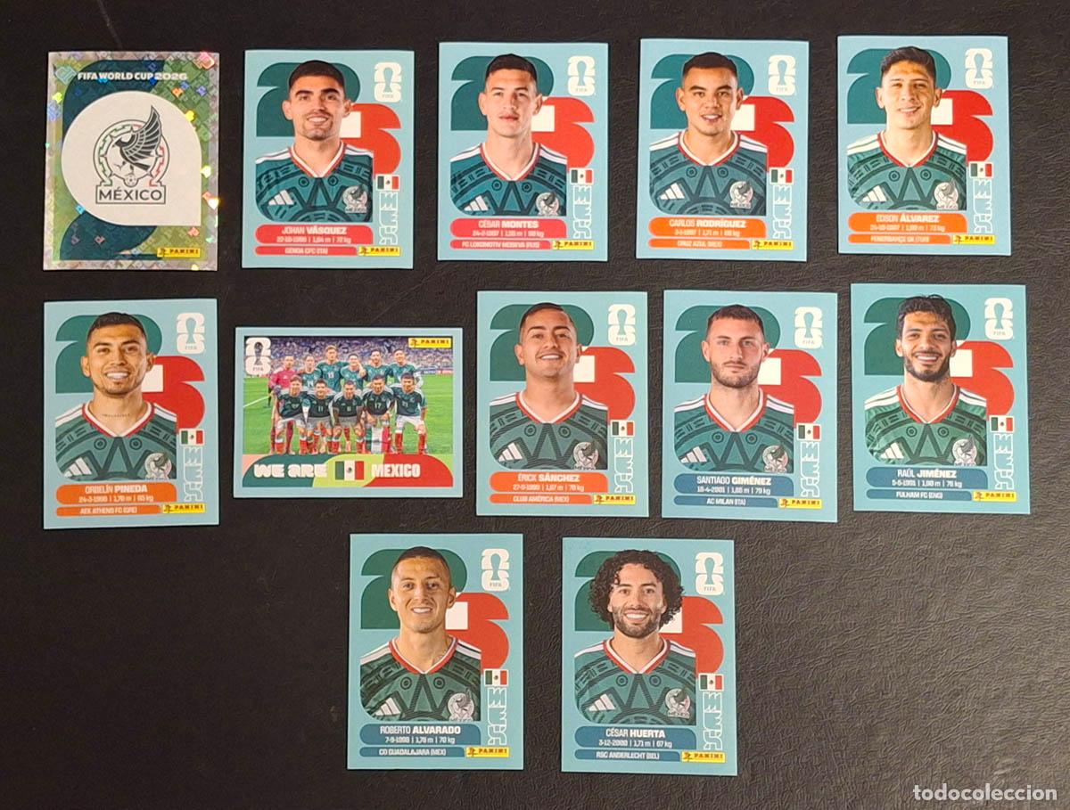 Fu&szlig;ball-Sticker: M&eacute;xico MEX 12 cromos, Mundial de F&uacute;tbol 2026