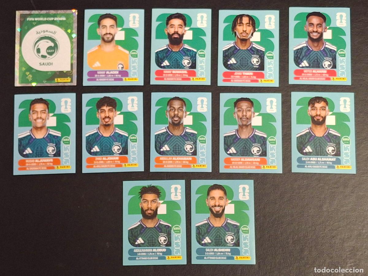 Football Stickers: Arabia Saud&iacute; KSA 12 cromos, Mundial de F&uacute;tbol 2026