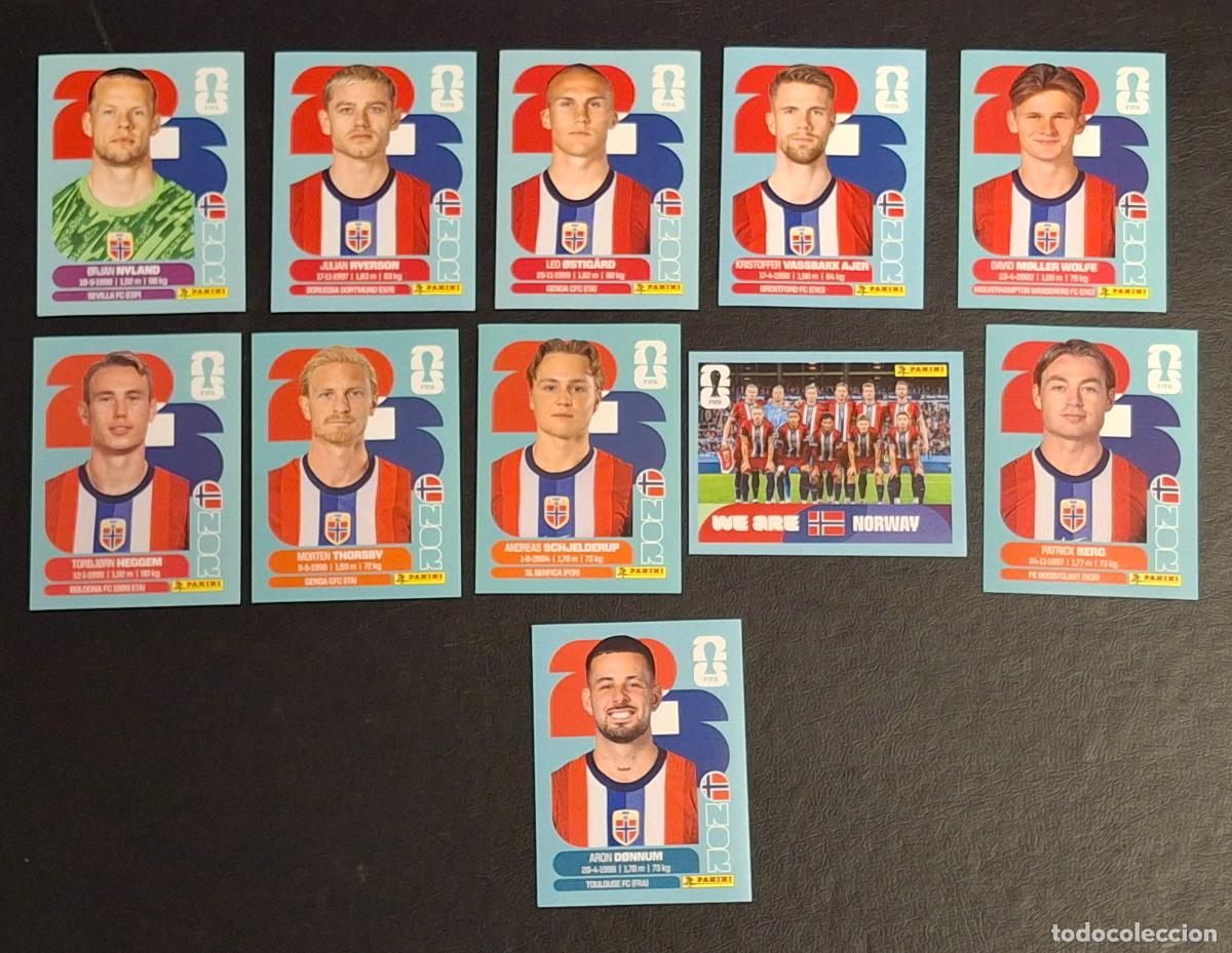 Football Stickers: Noruega NOR 11 cromos, Mundial de F&uacute;tbol 2026